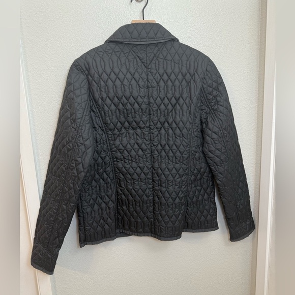Tommy Hilfiger Coat Jacket Black Quilted Snap Lightweight Pockets Medium - Picture 3 of 6